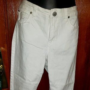 Relativity White Denim Jeans Size 12 98% Cotton Never Worn